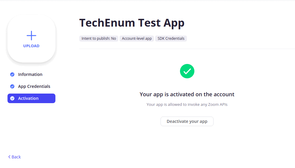 zoom app activation page