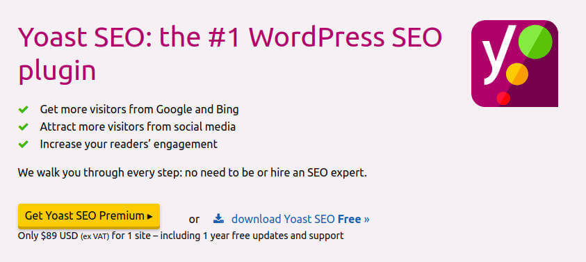 yoast seo free wordpress plugins