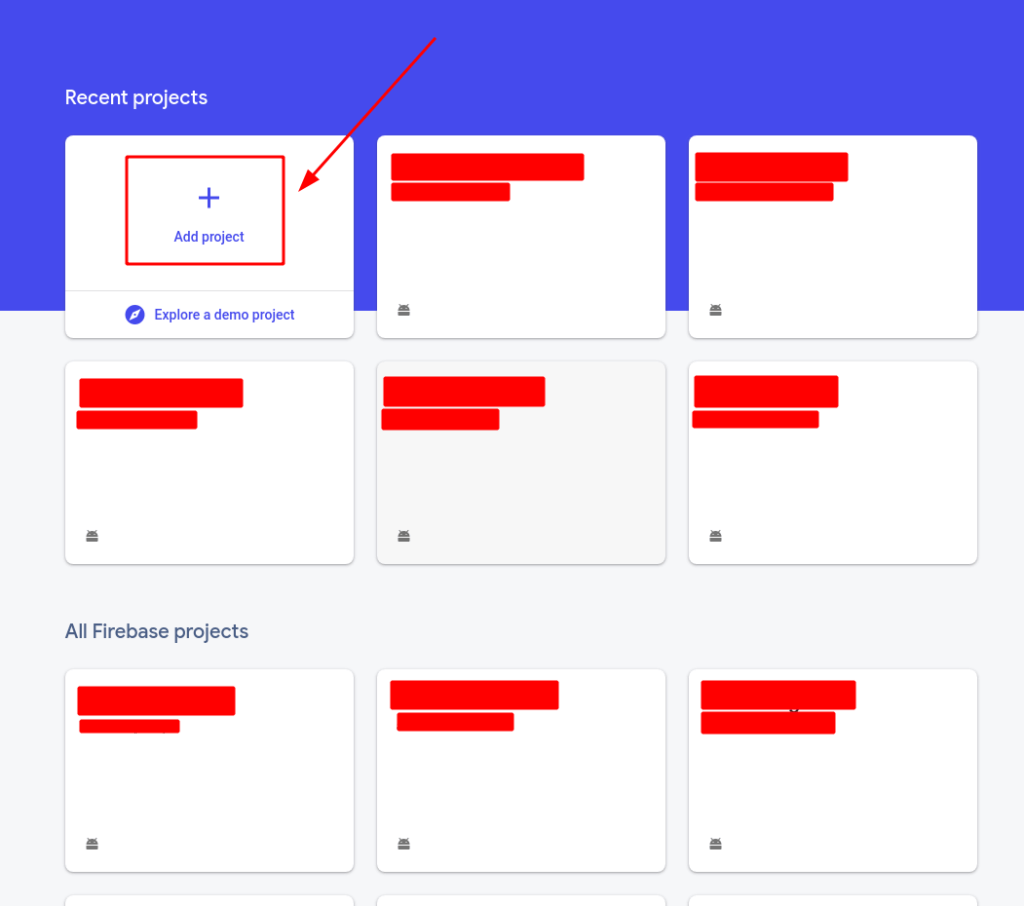 firebase create project for push notifications