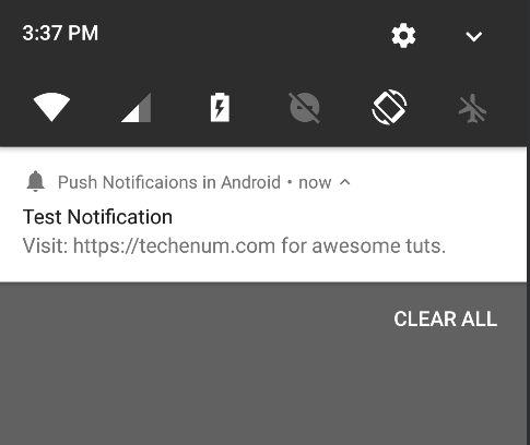 push notification success